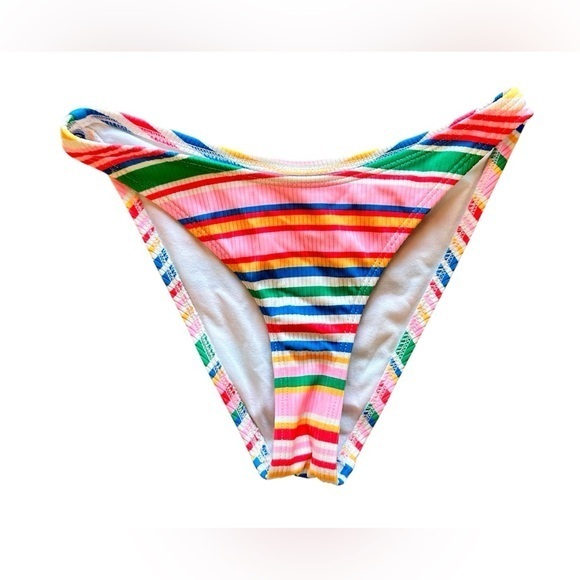 Xxs Wild Fable target cheeky rainbow stripe bikini bottom swimsuit bathing suit - Picture 1 of 4